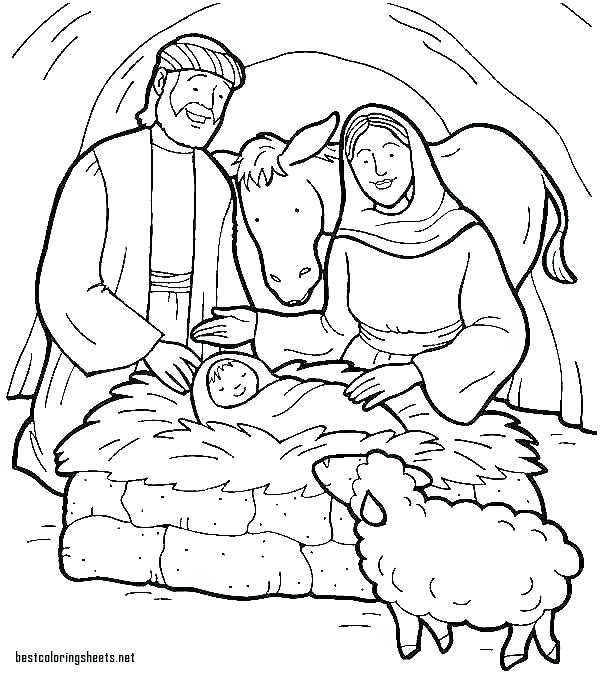 Jesus In A Manger Coloring Page at GetColorings.com | Free ...