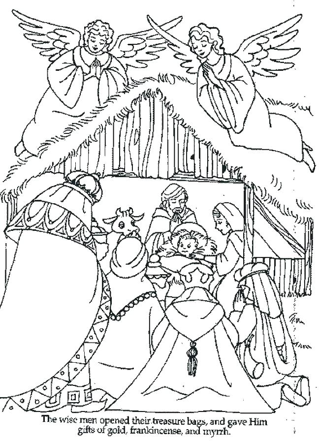 Jesus In A Manger Coloring Page at GetColorings.com | Free printable