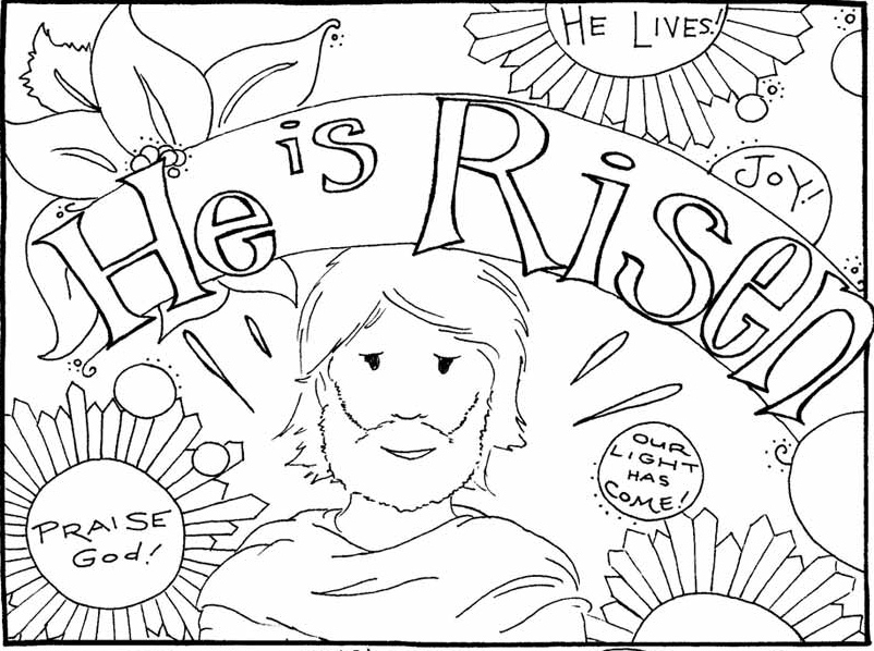 Jesus Is Risen Coloring Page At Free Printable Colorings Pages To Print And Color 