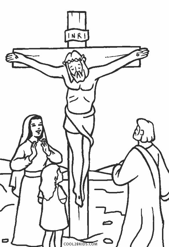 Jesus On The Cross Coloring Pages Printable
