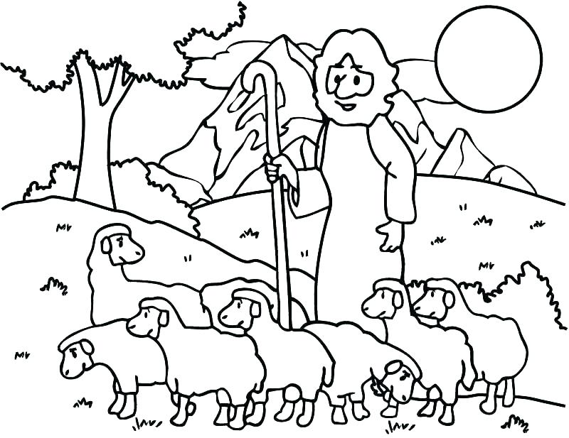 Jesus The Good Shepherd Coloring Pages at GetColorings.com   Free ...