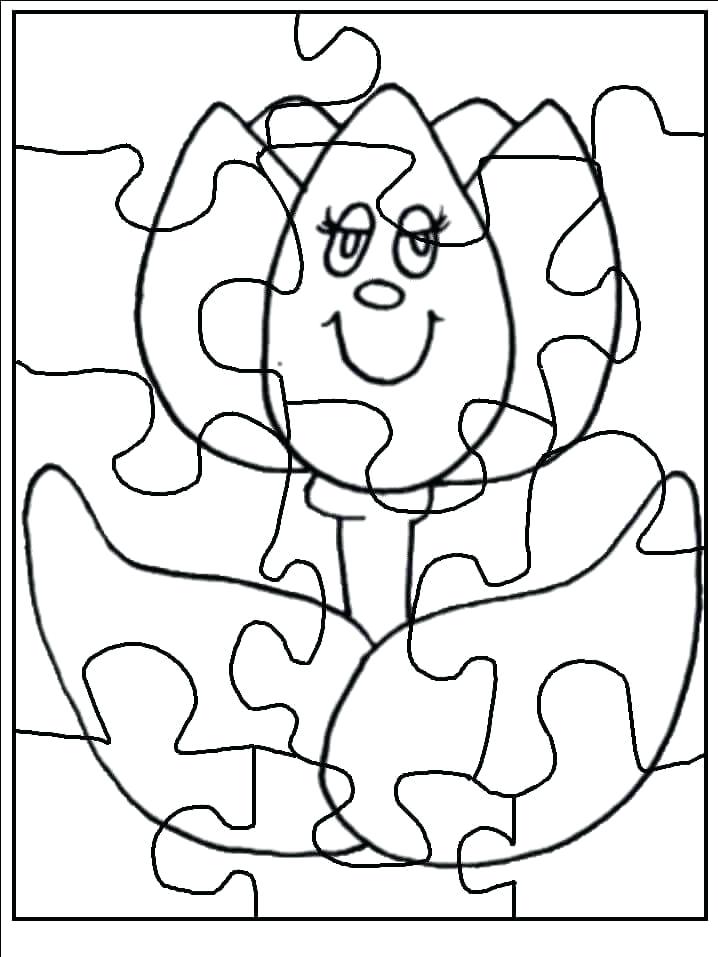 Jigsaw Puzzle Coloring Pages at Free printable