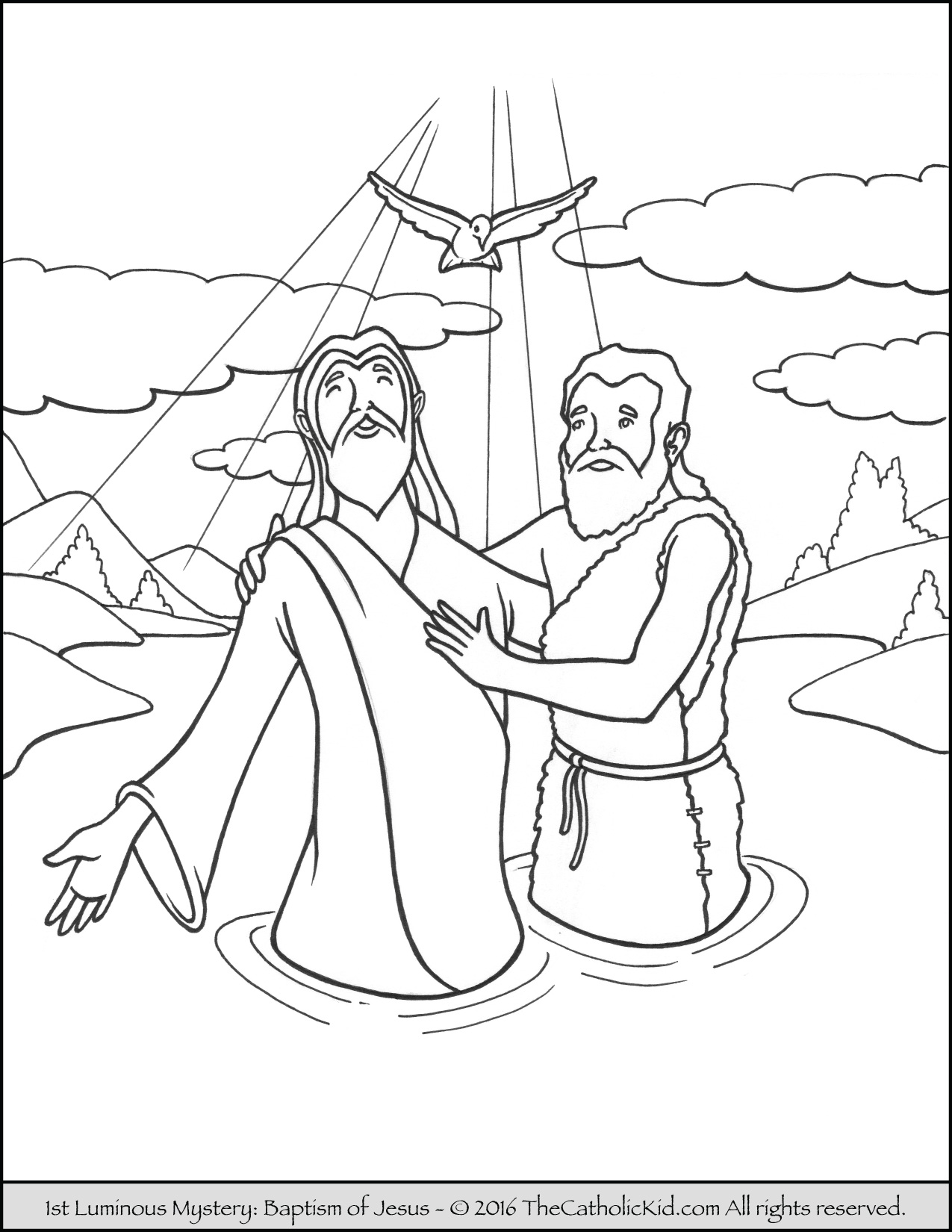 Animal Coloring Pages For John The Baptist for Kids