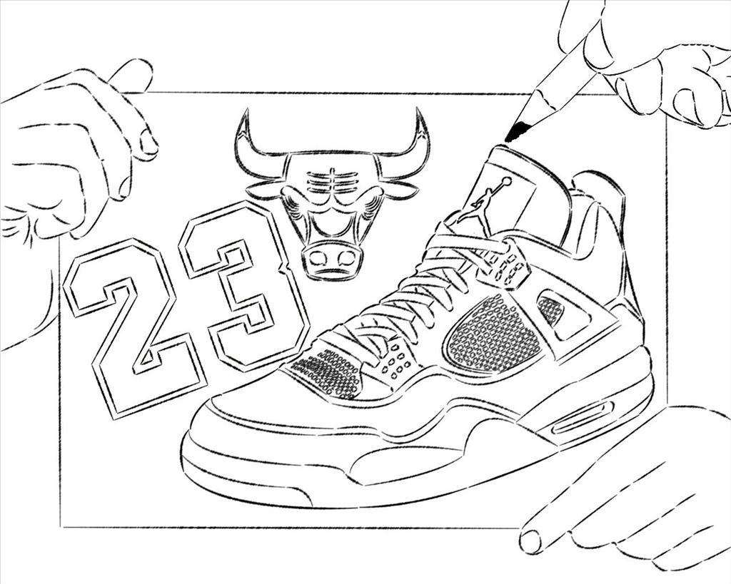 Jordan 11 Coloring Page at GetColorings.com | Free printable colorings