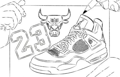 Jordan 12 Coloring Pages at GetColorings.com | Free printable colorings