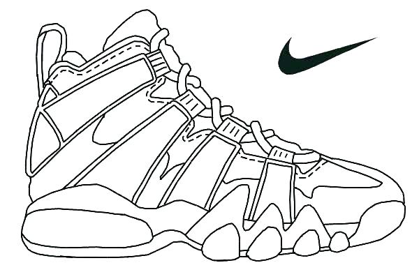 Jordan 12 Shoes Coloring Pages Sketch Coloring Page