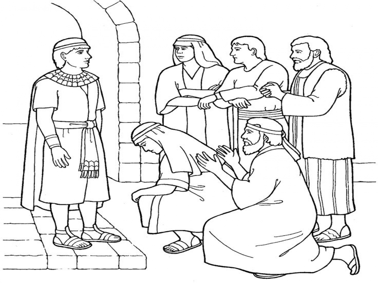 Joseph In Prison Coloring Page at Free printable