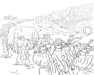 Joshua And Jericho Coloring Page at GetColorings.com | Free printable
