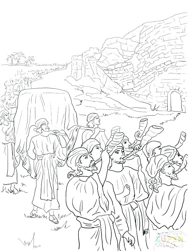 Joshua And The Battle Of Jericho Coloring Page at GetColorings.com