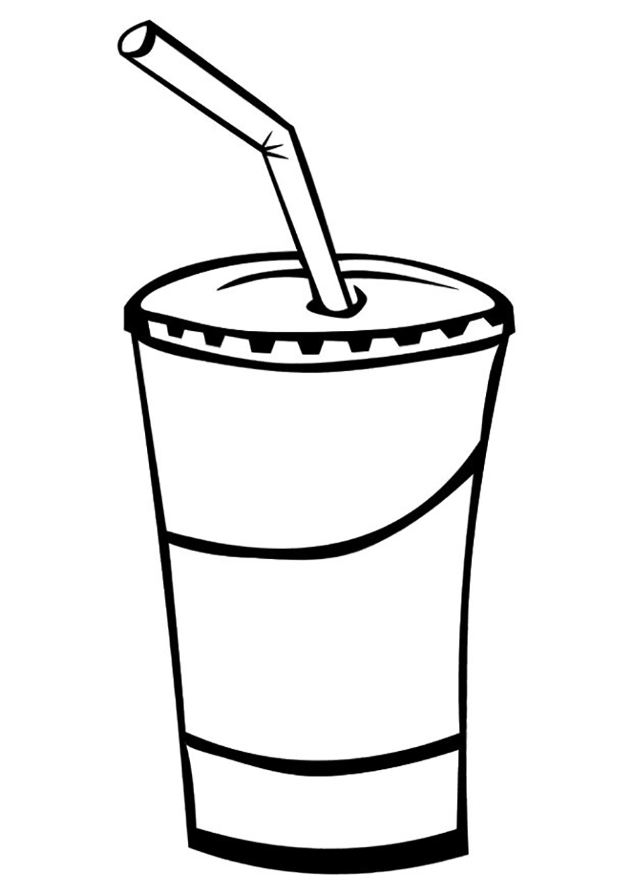 Drawing Juice Clipart Drinks Coloring Pages Lemonize. 