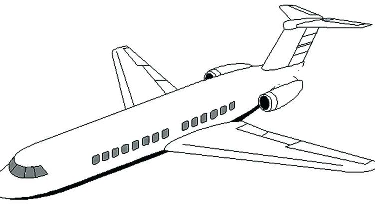 Jumbo Jet Coloring Page at GetColorings.com | Free printable colorings