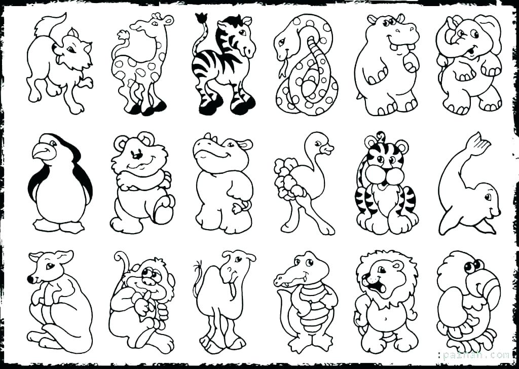 Jungle Animals Coloring Pages Preschool at GetColorings.com | Free