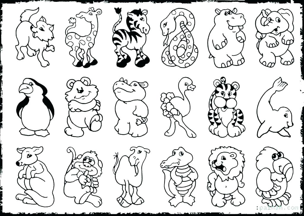 Jungle Animals Coloring Pages Preschool At GetColorings Free