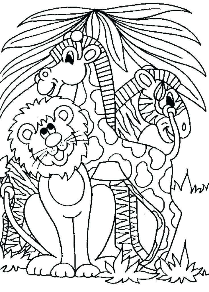 Jungle Animals Coloring Pages Preschool At GetColorings Free 