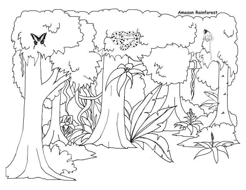 Jungle Coloring Pages at GetColorings.com | Free printable colorings