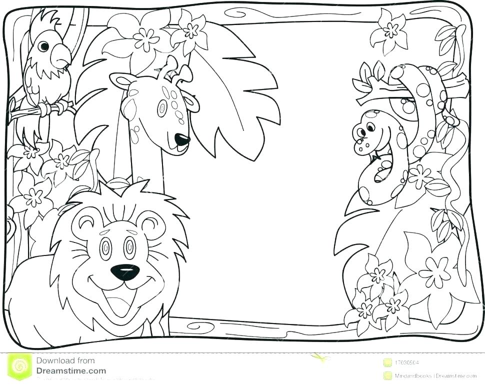 Jungle Scene Coloring Pages at GetColorings.com | Free printable