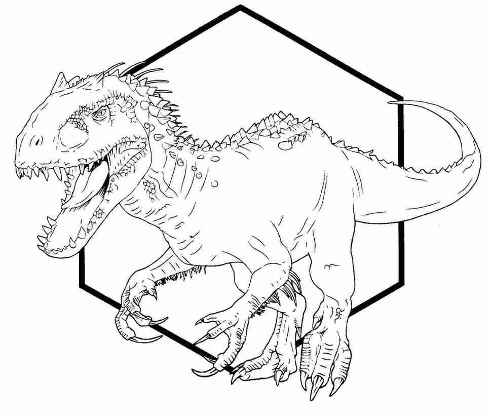 969x825 Indominus Rex Coloring Page Jurassic Park Free Printable Sheet