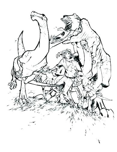 390x504 Jurassic Park Coloring Pages Book