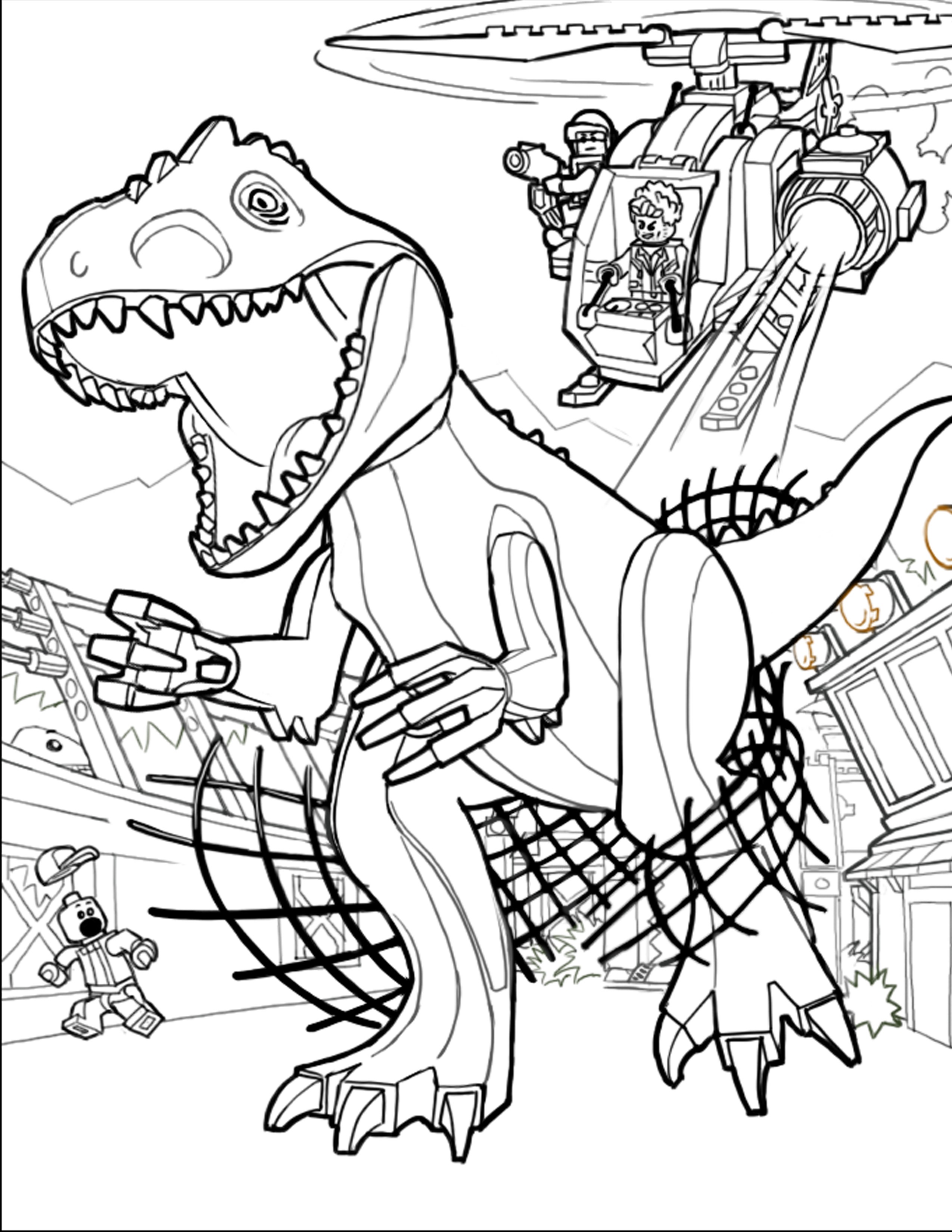 lego jurassic world coloring page lego jurassic world coloring page