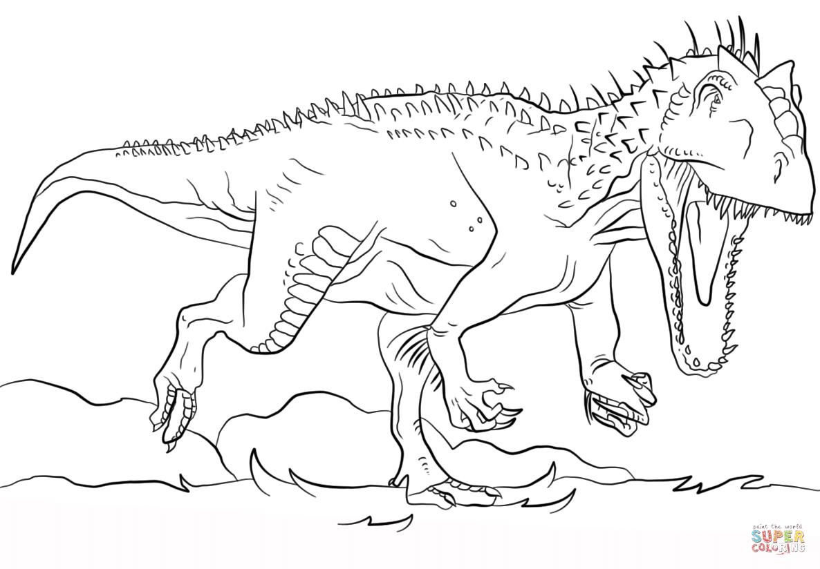 Jurassic World Coloring Pages Indominus Rex At Getcolorings Free