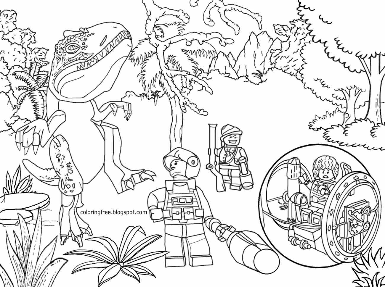 1300x970 Jurassic World Coloring Pages To Print Download Book
