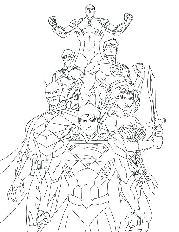 Justice League Coloring Pages Online / Justice League Coloring Pages