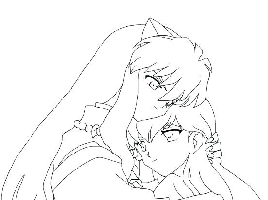 Kagome Coloring Pages At Getcolorings Free Printable Colorings 553x413 Inuyasha And Kagome Coloring Pages