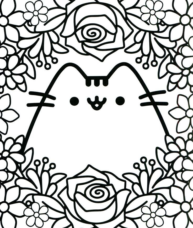 Kawaii Cat Coloring Pages at GetColorings.com | Free printable