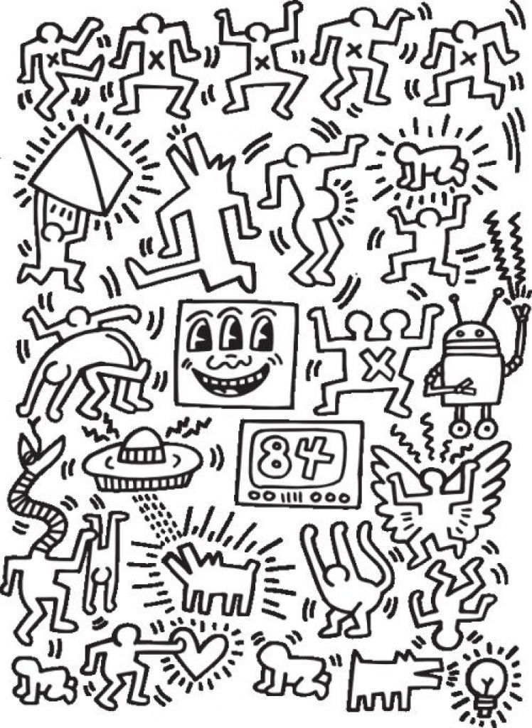 Keith Haring Coloring Pages at GetColorings.com | Free printable