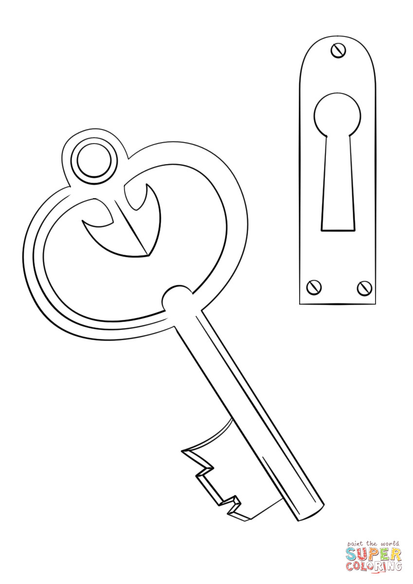 Key Coloring Page At Free Printable Colorings Pages