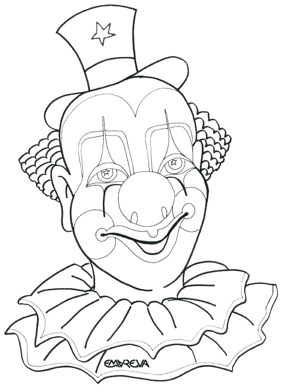 Killer Clown Coloring Pages at Free printable