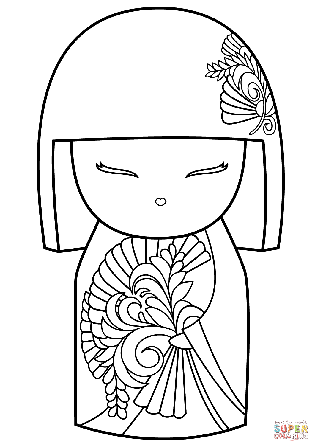 Kimono Coloring Page at GetColorings.com | Free printable colorings