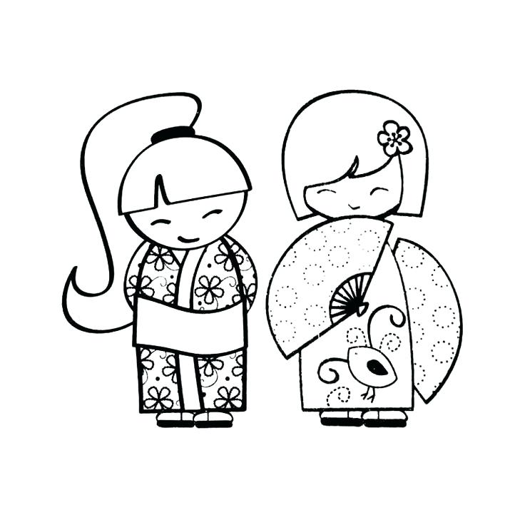 Kimono Coloring Page at GetColorings.com | Free printable colorings