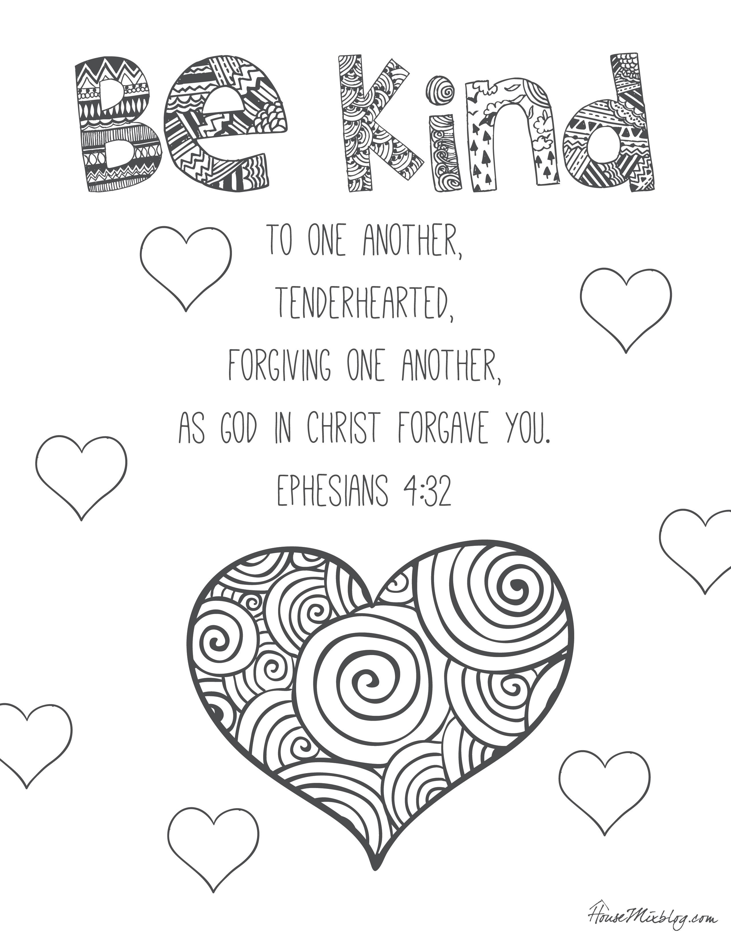 Kindness Coloring Pages Printable at Free printable