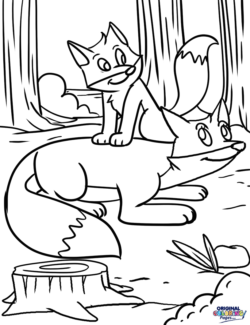 Kitsune Coloring Pages at GetColorings.com | Free printable colorings