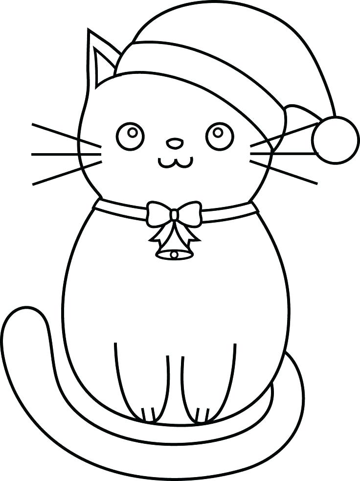Kitty Cat Christmas Coloring Pages at GetColorings com Free printable