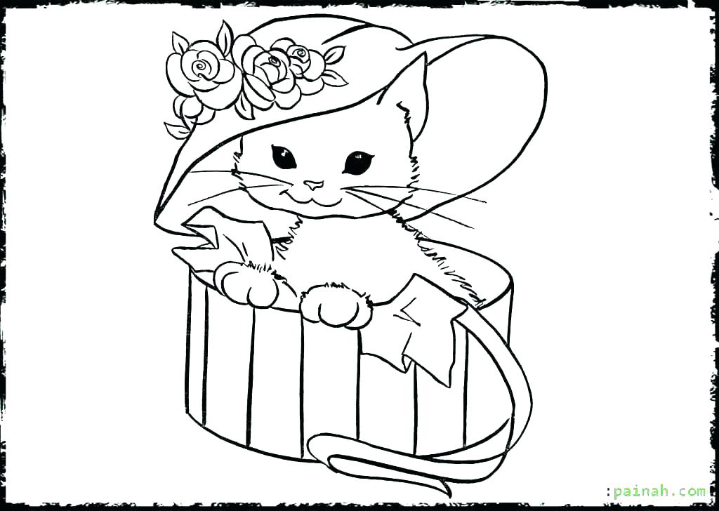 Kitty Cat Christmas Coloring Pages at GetColorings.com | Free printable