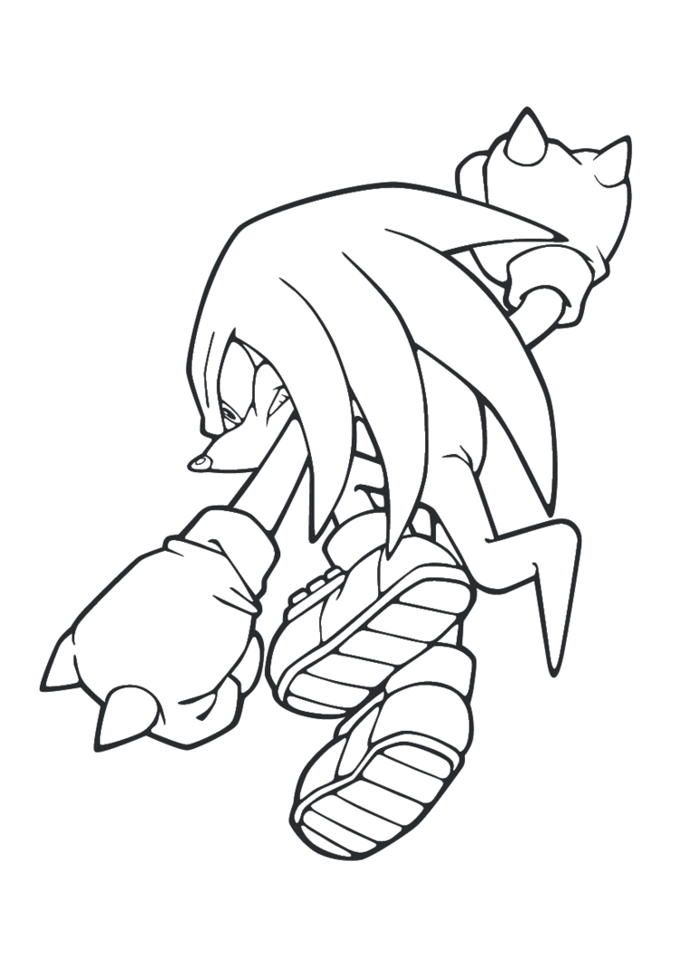 Knuckles The Echidna Coloring Pages At Getcolorings.com 