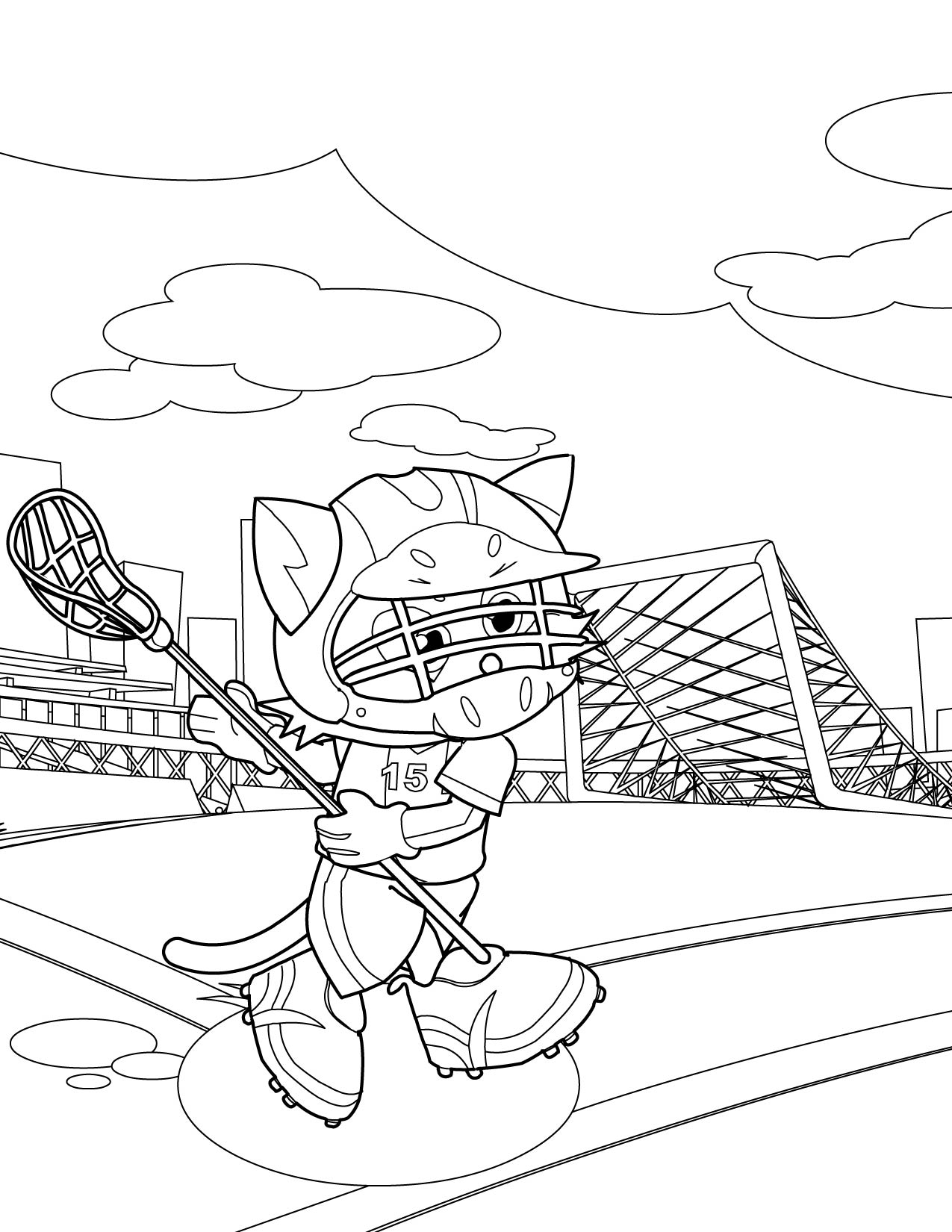 New Lacrosse Coloring Pages for Adult