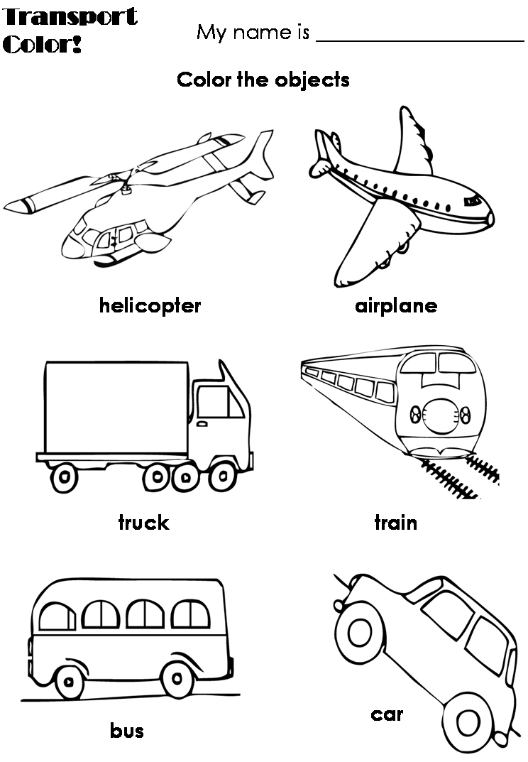 Land Transportation Coloring Pages at Free printable