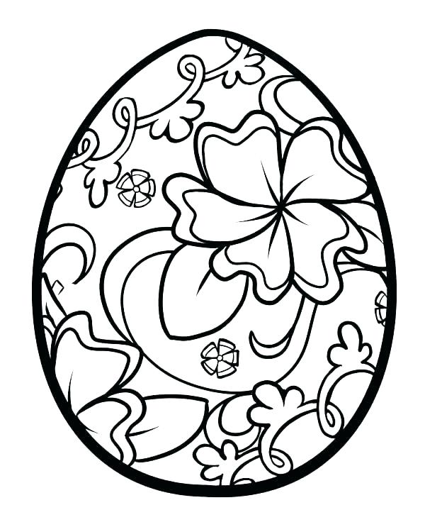 Large Easter Egg Coloring Pages at Free printable