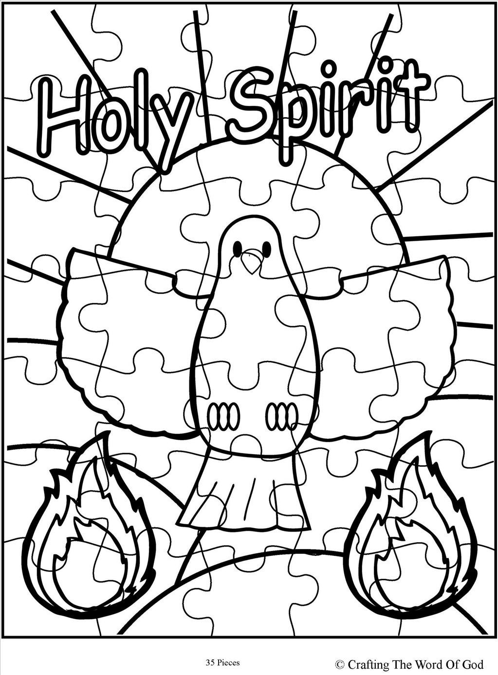 spirit holy coloring puzzle pentecost sunday crafts activity printable sheet sheets fruits last autism piece lesson fruit bible lessons end