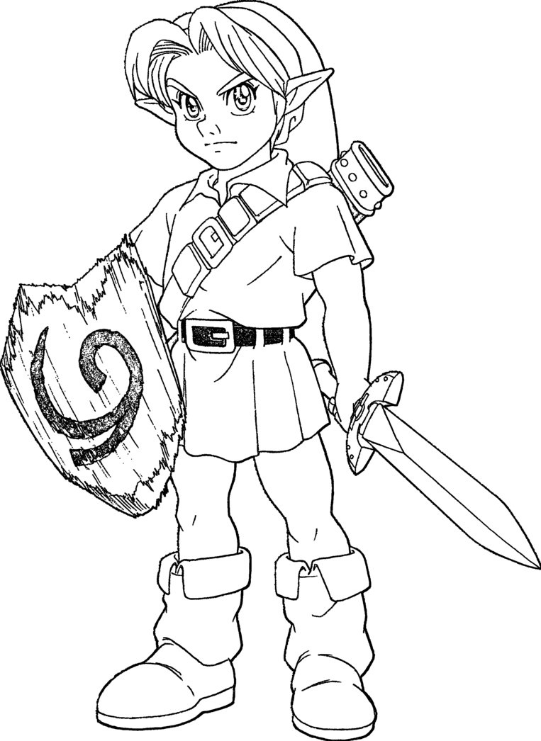 Legend Of Zelda Link Coloring Pages At GetColorings Free 