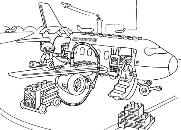 lego airplane coloring pages