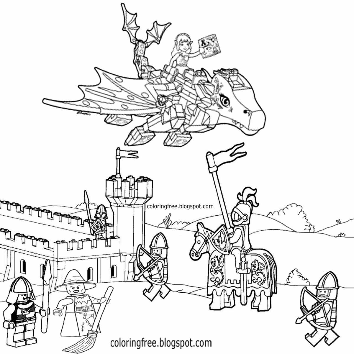 Lego Castle Coloring Pages at GetColoringscom Free