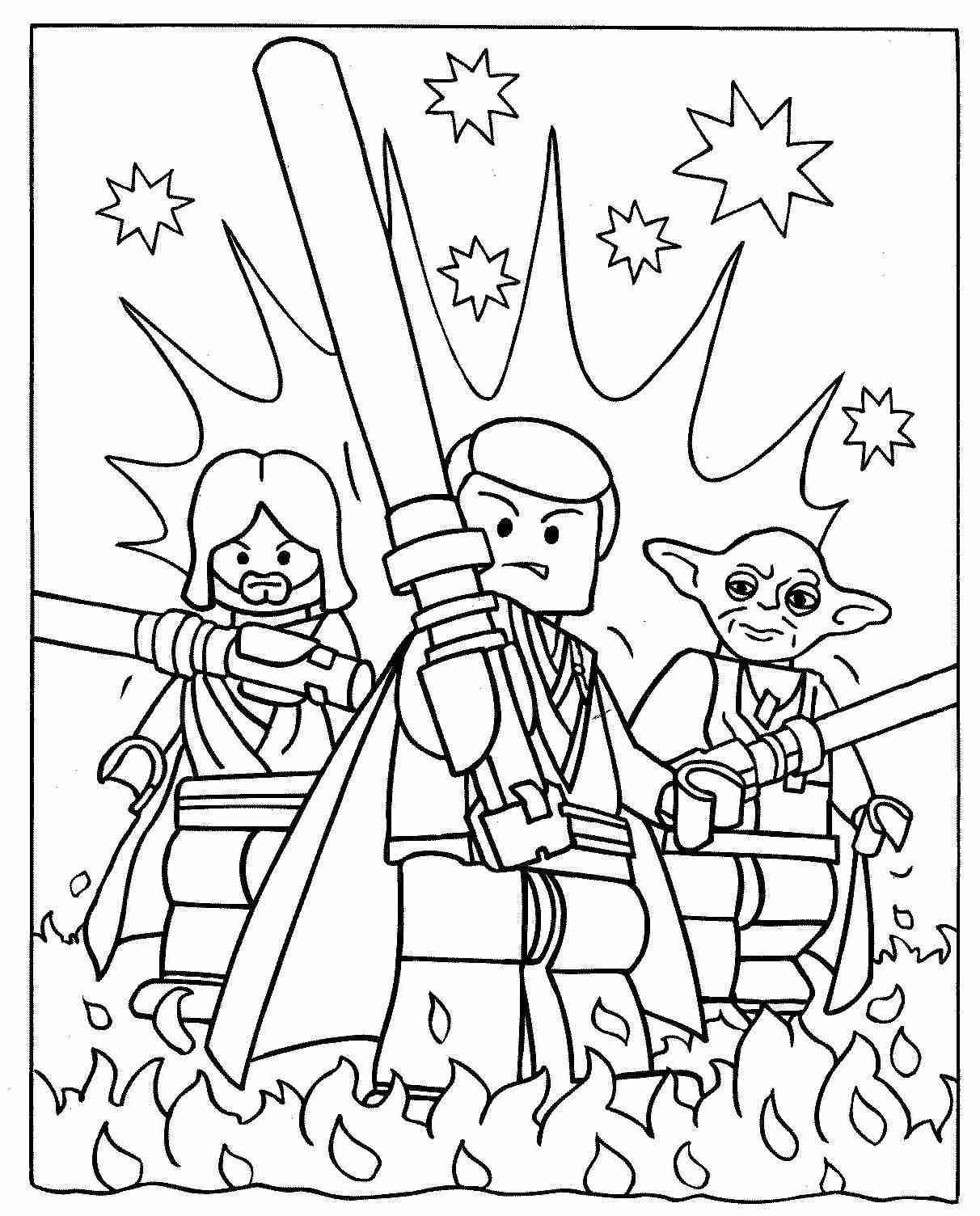 Lego Luke Skywalker Coloring Pages at GetColorings.com | Free printable