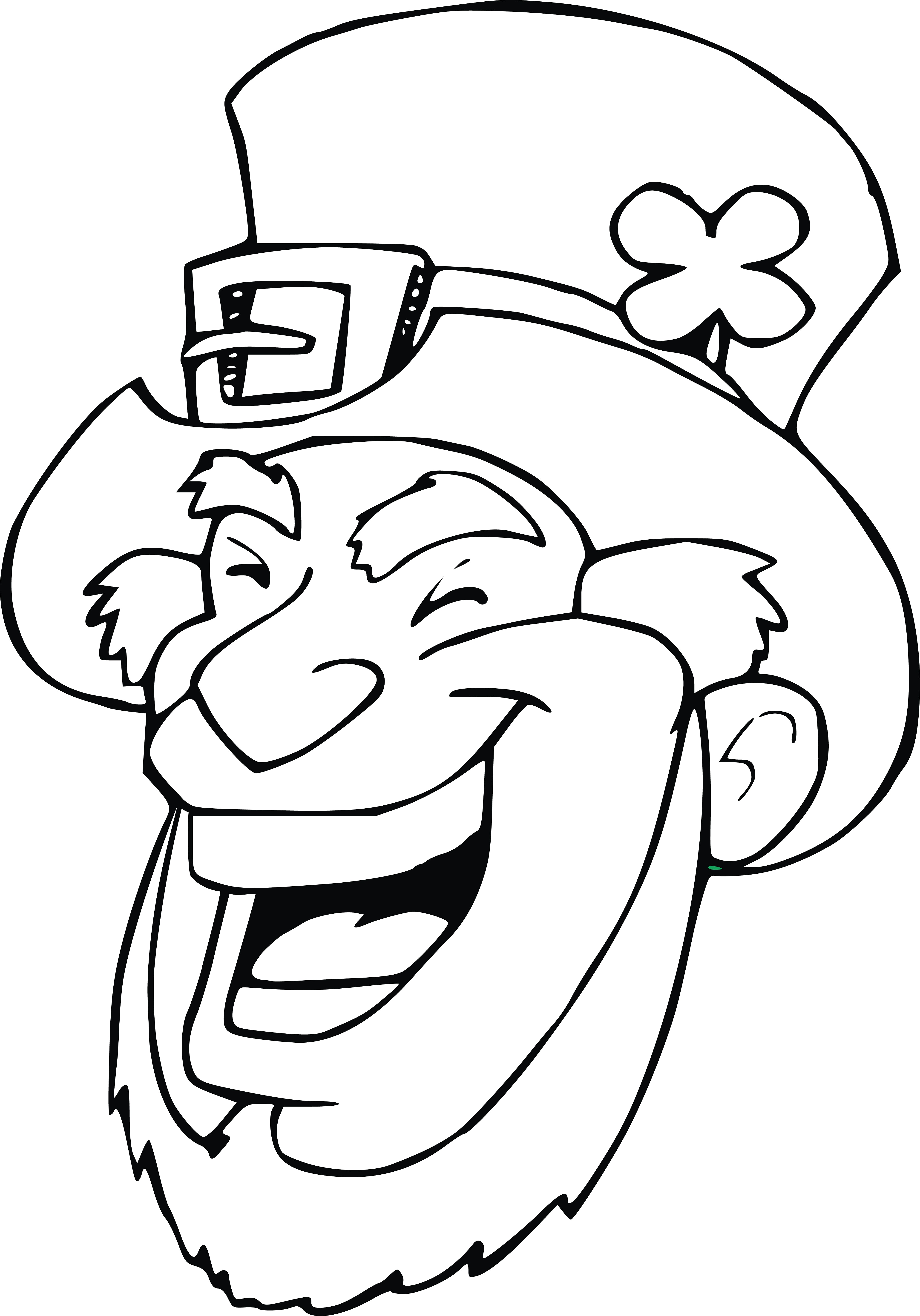 Leprechaun Face Coloring Pages at GetColorings com Free printable