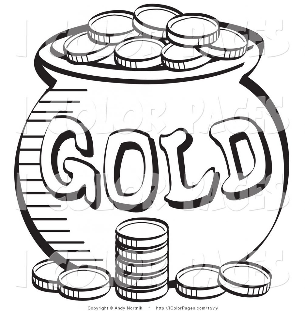 Leprechaun Pot Of Gold Coloring Page at GetColorings.com | Free