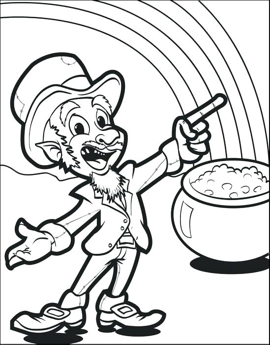 Leprechaun Pot Of Gold Coloring Page at GetColorings.com | Free