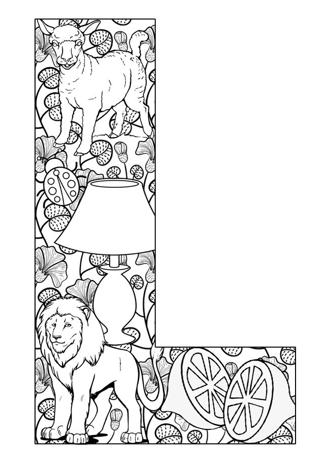 Letter Coloring Pages For Adults at GetColorings.com | Free printable colorings pages to print